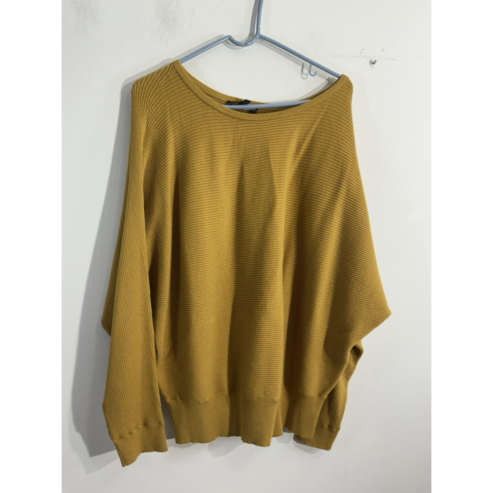 Womans Catherine Malandrino Sweater XL Gold Oversized Pullover